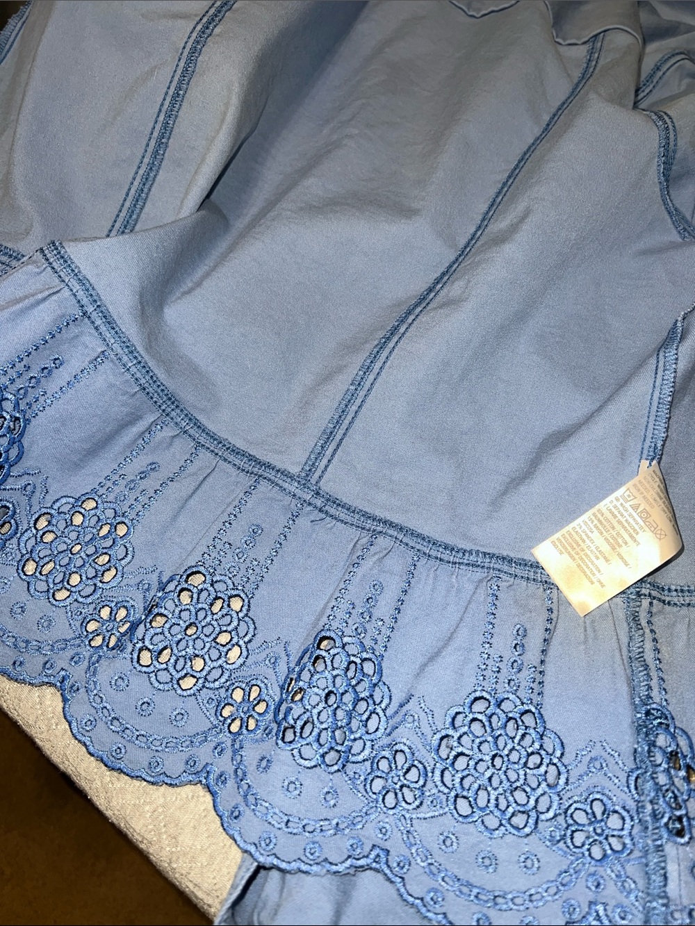 Susan Graver Light Blue Embroidered Hem Women's denim Jacket - Picture 8 of 8